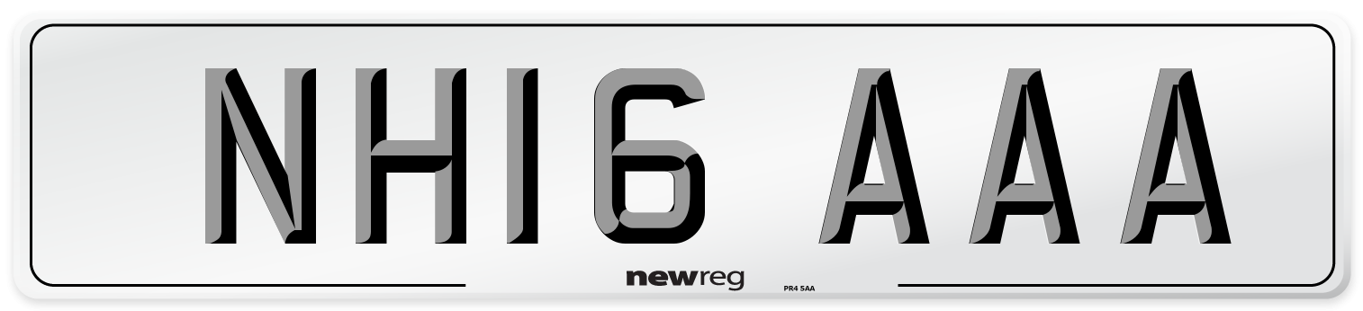 NH16 AAA Number Plate from New Reg